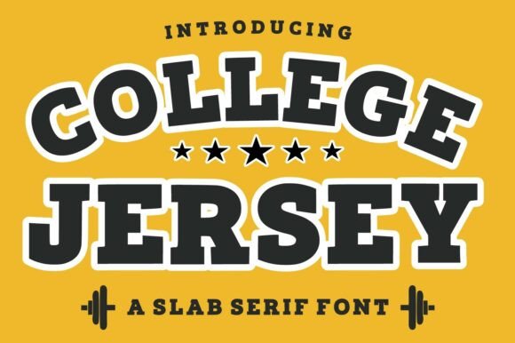 College Jersey: A Bold Slab Serif for Athletic Branding