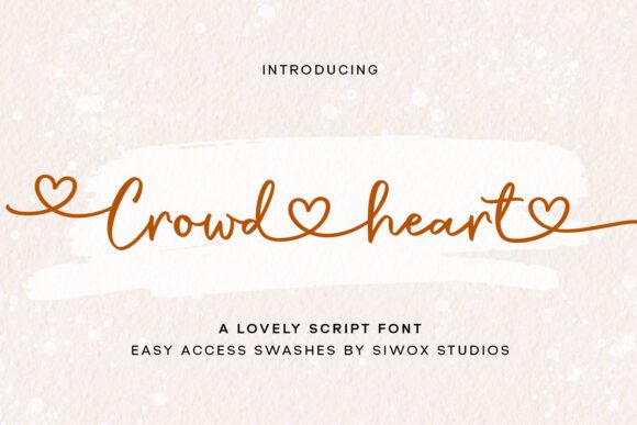 Crowd Heart Script: Elevate Your Design with Elegance