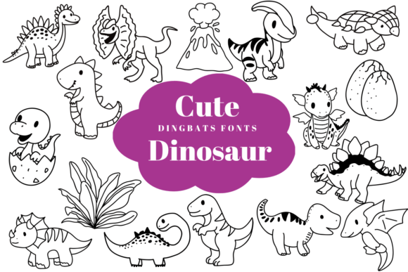 Cute Dinosaur: A Charming Font for Modern Design