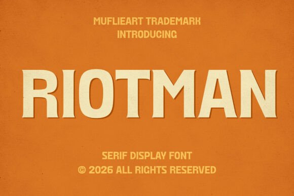 Riotman: Command Attention with Vintage Typographic Power
