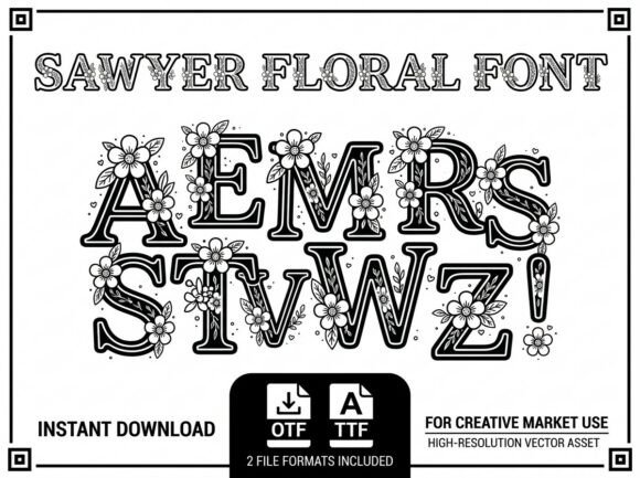 Sawyer Floral: Where Bold Typography Meets Botanical Art