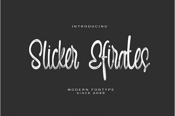 Slicker Efirates: A Brush Font for Modern Design
